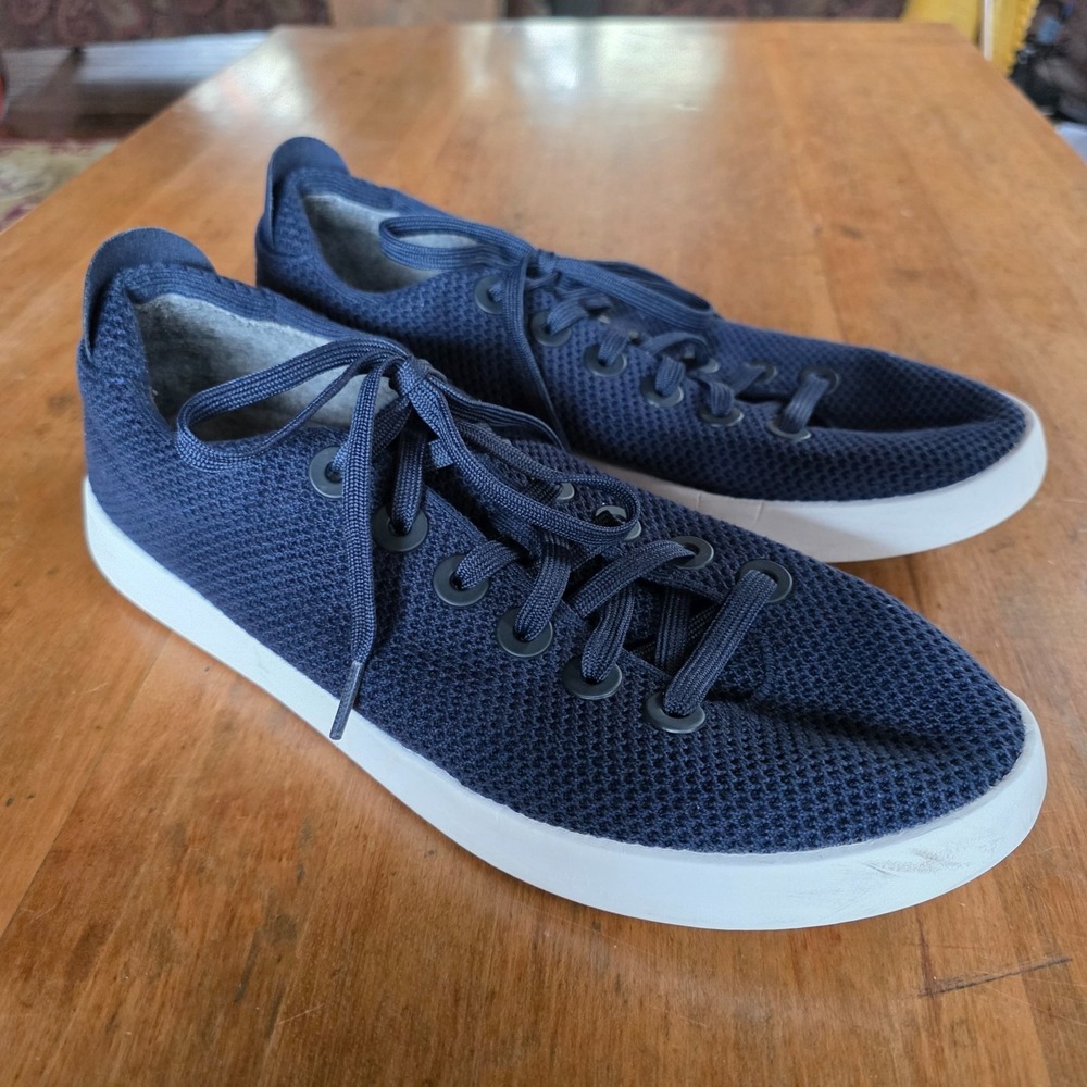 Allbirds Tree Pipers Mens Navy Blue Low Top Sustainable Mesh Sneakers Shoes 11